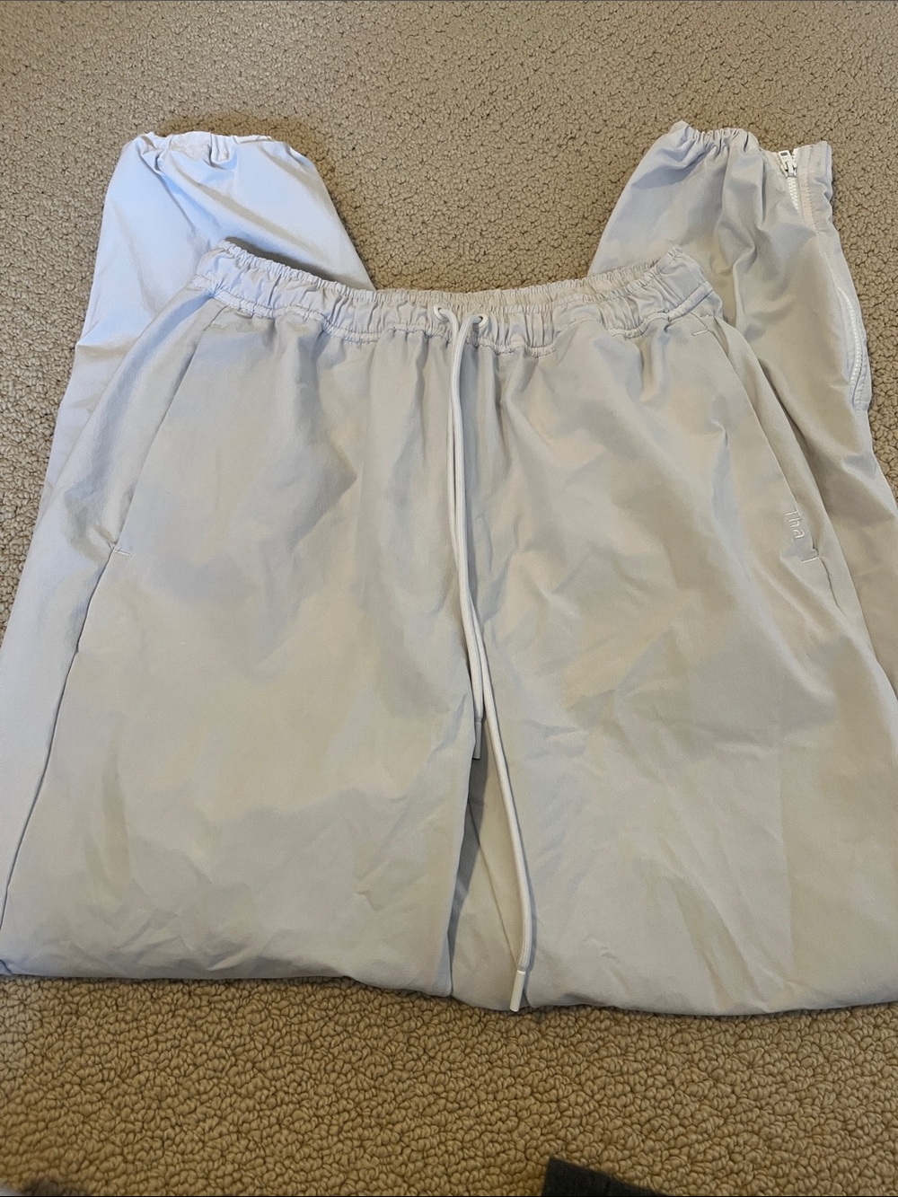 TNA Parachute Pants Elastic Waist Joggers White Small